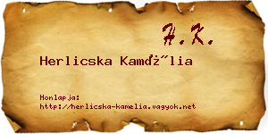 Herlicska Kamélia névjegykártya
